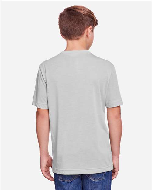 CORE365 CE111Y - Youth Fusion ChromaSoftTM Performance T-Shirt - Platinum