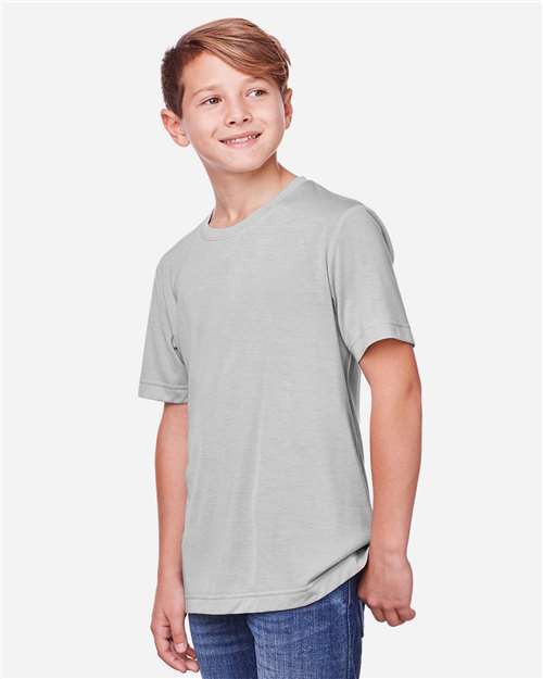 CORE365 CE111Y - Youth Fusion ChromaSoftTM Performance T-Shirt - Platinum