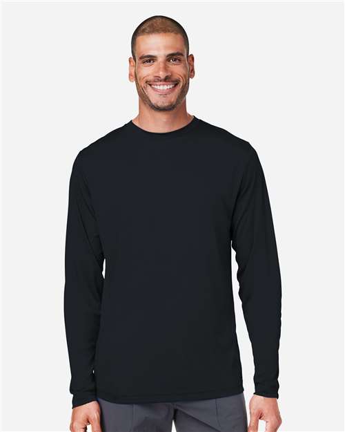 CORE365 CE10L - Unisex Capital Long Sleeve Performance T-Shirt - Black