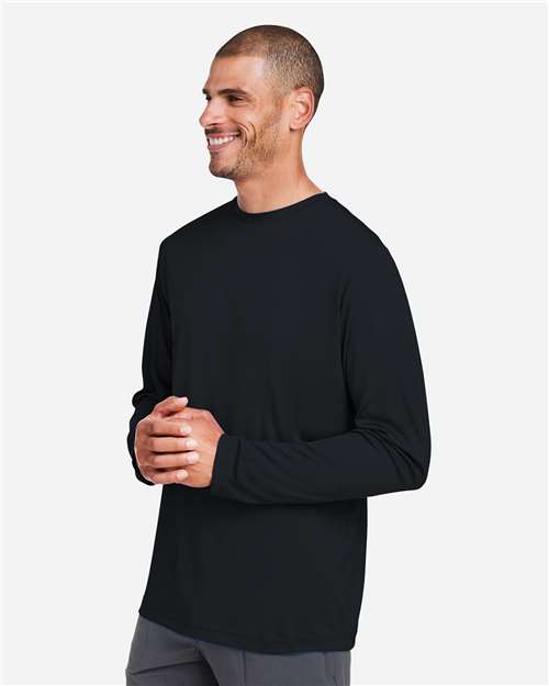 CORE365 CE10L - Unisex Capital Long Sleeve Performance T-Shirt - Black