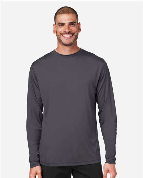 CORE365 CE10L - Unisex Capital Long Sleeve Performance T-Shirt - Carbon