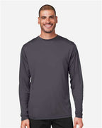 CORE365 CE10L - Unisex Capital Long Sleeve Performance T-Shirt - Carbon