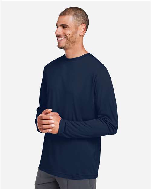 CORE365 CE10L - Unisex Capital Long Sleeve Performance T-Shirt - Classic Navy