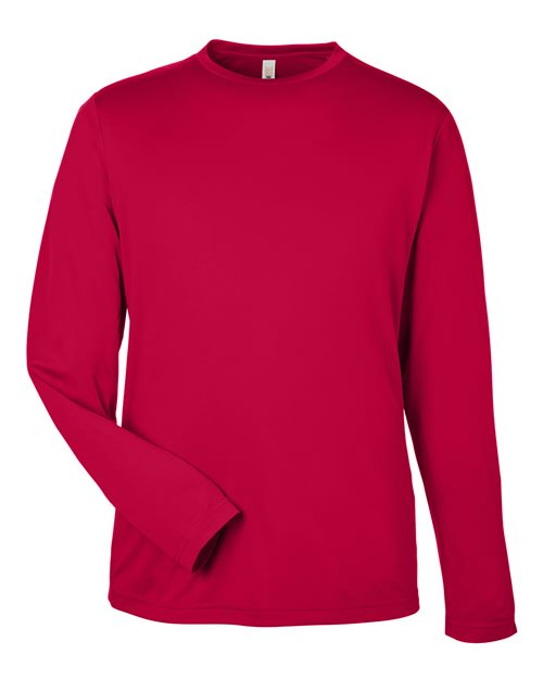CORE365 CE10L - Unisex Capital Long Sleeve Performance T-Shirt - Classic Red