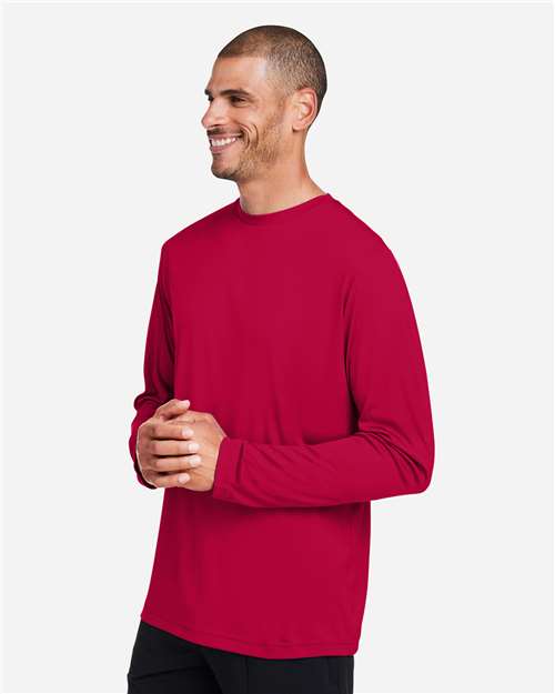 CORE365 CE10L - Unisex Capital Long Sleeve Performance T-Shirt - Classic Red