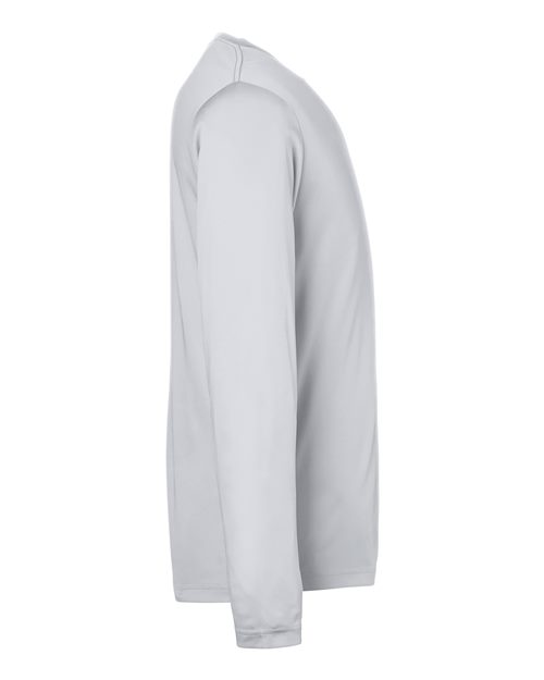 CORE365 CE10L - Unisex Capital Long Sleeve Performance T-Shirt - Platinum