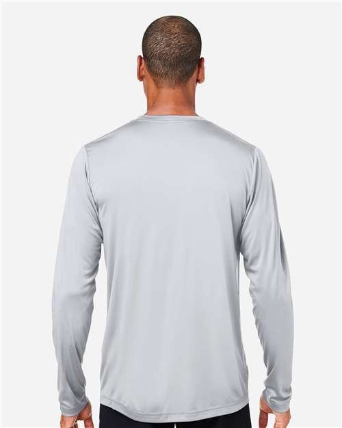 CORE365 CE10L - Unisex Capital Long Sleeve Performance T-Shirt - Platinum