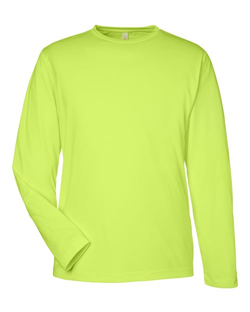 CORE365 CE10L - Unisex Capital Long Sleeve Performance T-Shirt - Safety Yellow