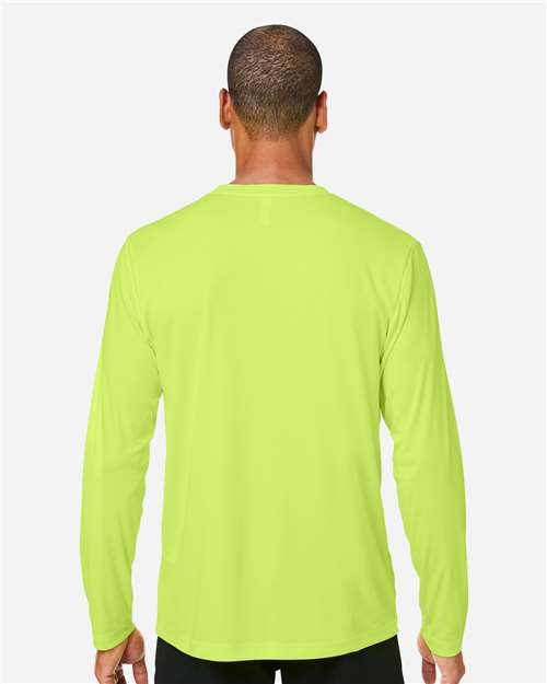 CORE365 CE10L - Unisex Capital Long Sleeve Performance T-Shirt - Safety Yellow