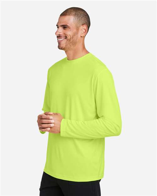 CORE365 CE10L - Unisex Capital Long Sleeve Performance T-Shirt - Safety Yellow