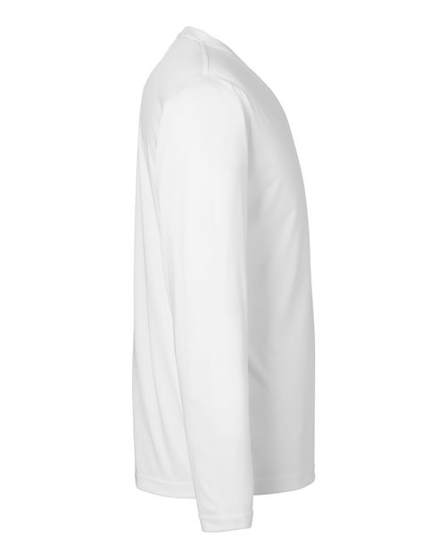 CORE365 CE10L - Unisex Capital Long Sleeve Performance T-Shirt - White