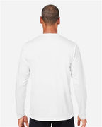 CORE365 CE10L - Unisex Capital Long Sleeve Performance T-Shirt - White