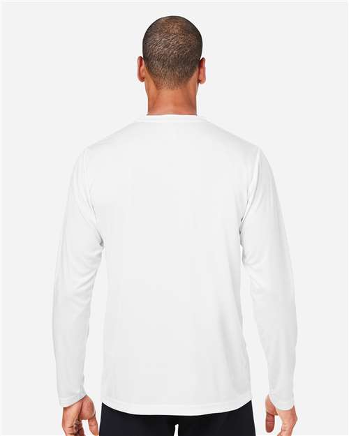 CORE365 CE10L - Unisex Capital Long Sleeve Performance T-Shirt - White