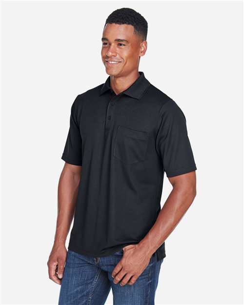 CORE365 88181P - Men's Origin Performance Pique Polo with Pocket - Black