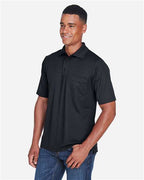 CORE365 88181P - Men's Origin Performance Pique Polo with Pocket - Black