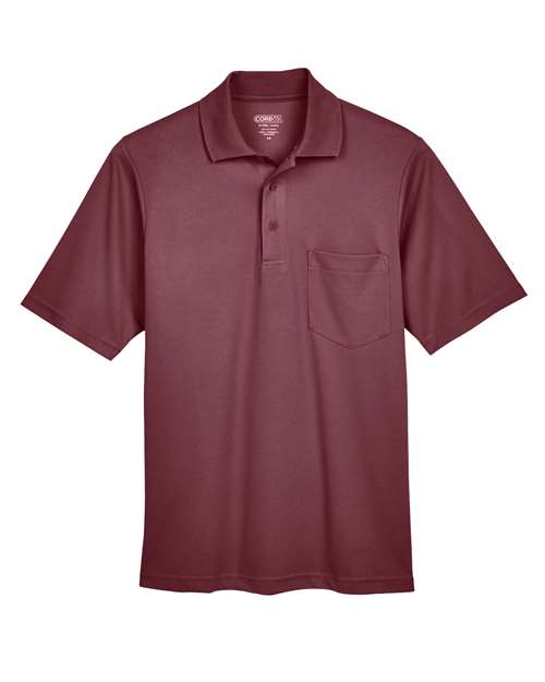 CORE365 88181P - Men's Origin Performance Pique Polo with Pocket - Burgundy