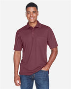 CORE365 88181P - Men's Origin Performance Pique Polo with Pocket - Burgundy