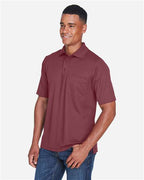 CORE365 88181P - Men's Origin Performance Pique Polo with Pocket - Burgundy