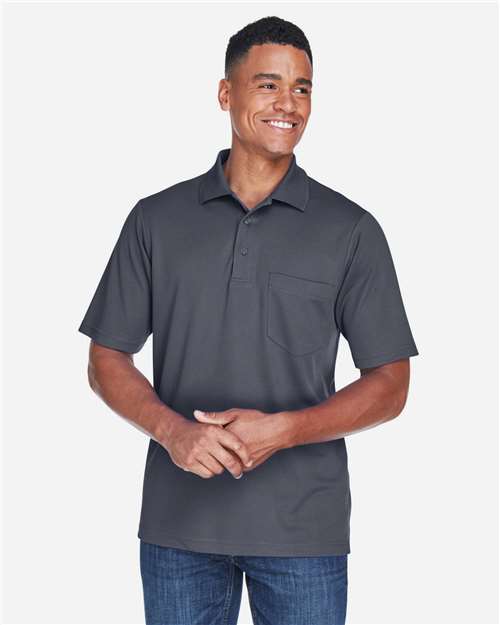 CORE365 88181P - Men's Origin Performance Pique Polo with Pocket - Carbon