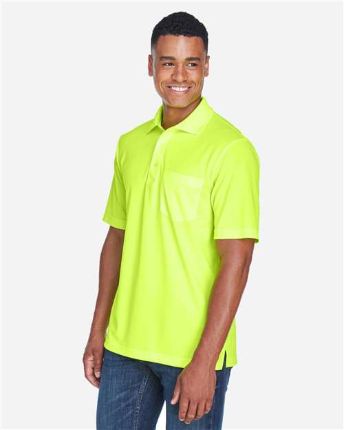 CORE365 88181P - Men's Origin Performance Pique Polo with Pocket - Safety Yellow