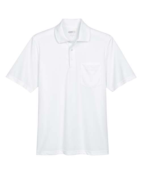 CORE365 88181P - Men's Origin Performance Pique Polo with Pocket - White