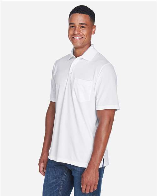 CORE365 88181P - Men's Origin Performance Pique Polo with Pocket - White