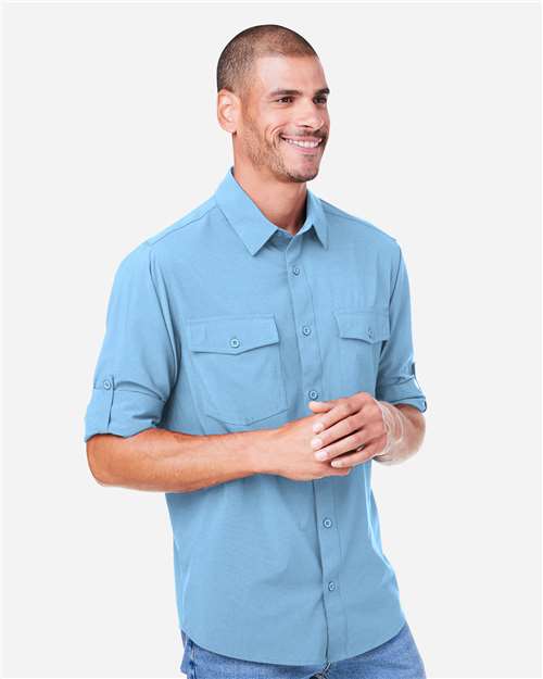 CORE365 CE510L - Men's Ultra UVP Marina Shirt - Columbia Blue