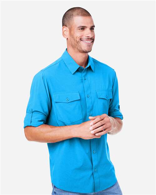 CORE365 CE510L - Men's Ultra UVP Marina Shirt - Electric Blue
