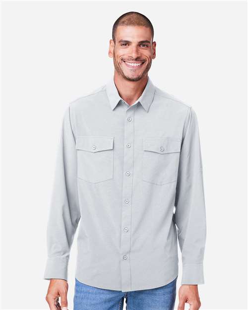 CORE365 CE510L - Men's Ultra UVP Marina Shirt - Platinum