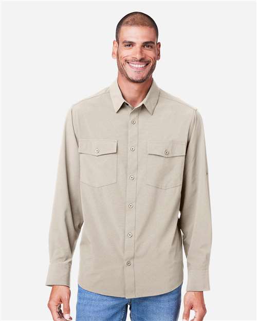 CORE365 CE510L - Men's Ultra UVP Marina Shirt - Stone