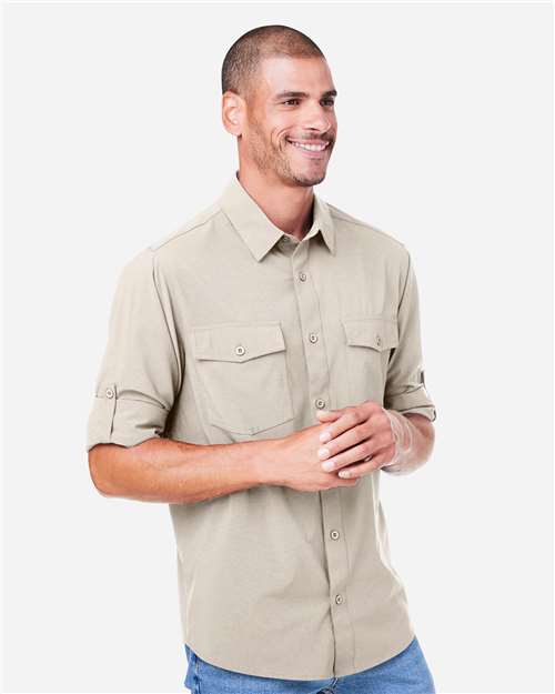 CORE365 CE510L - Men's Ultra UVP Marina Shirt - Stone