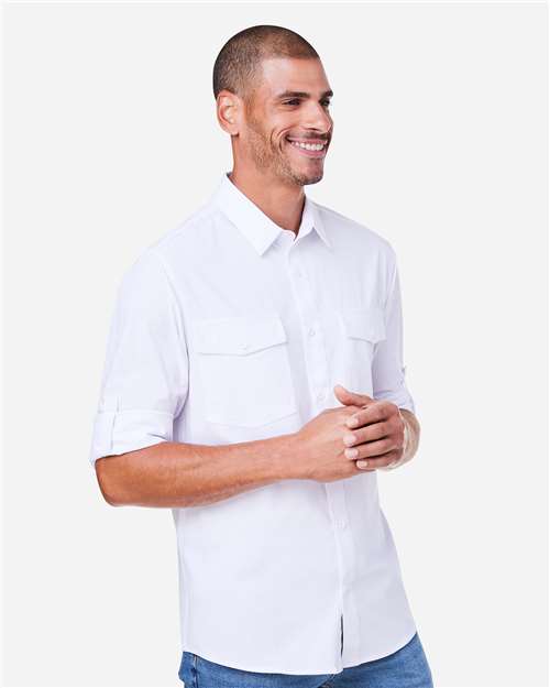 CORE365 CE510L - Men's Ultra UVP Marina Shirt - White