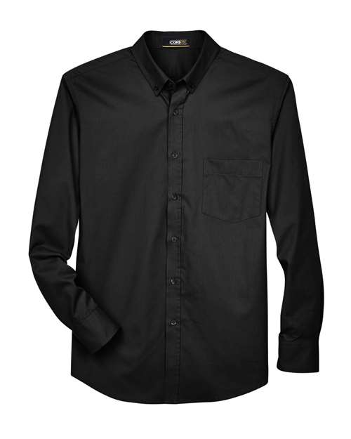 CORE365 88193 - Men's Operate Twill Dress Shirt - Black