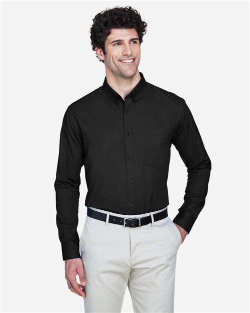 CORE365 88193 - Men's Operate Twill Dress Shirt - Black