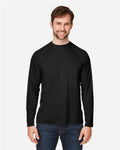 CORE365 CE110 — Unisex Ultra UVP™ Marina Raglan Long Sleeve T-Shirt — Black