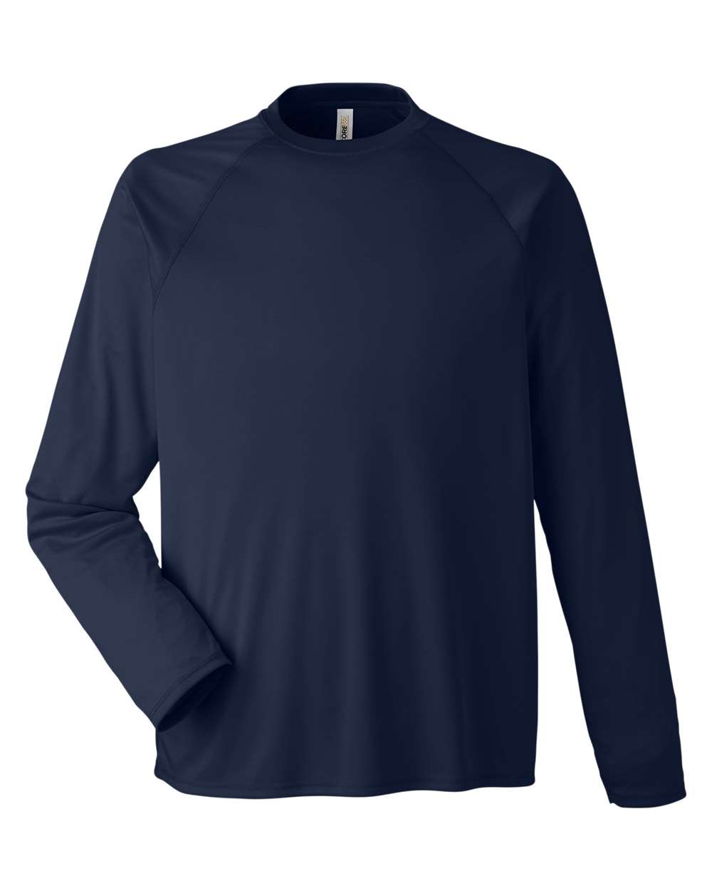 CORE365 CE110 — Unisex Ultra UVP™ Marina Raglan Long Sleeve T-Shirt — Classic Navy (flat)