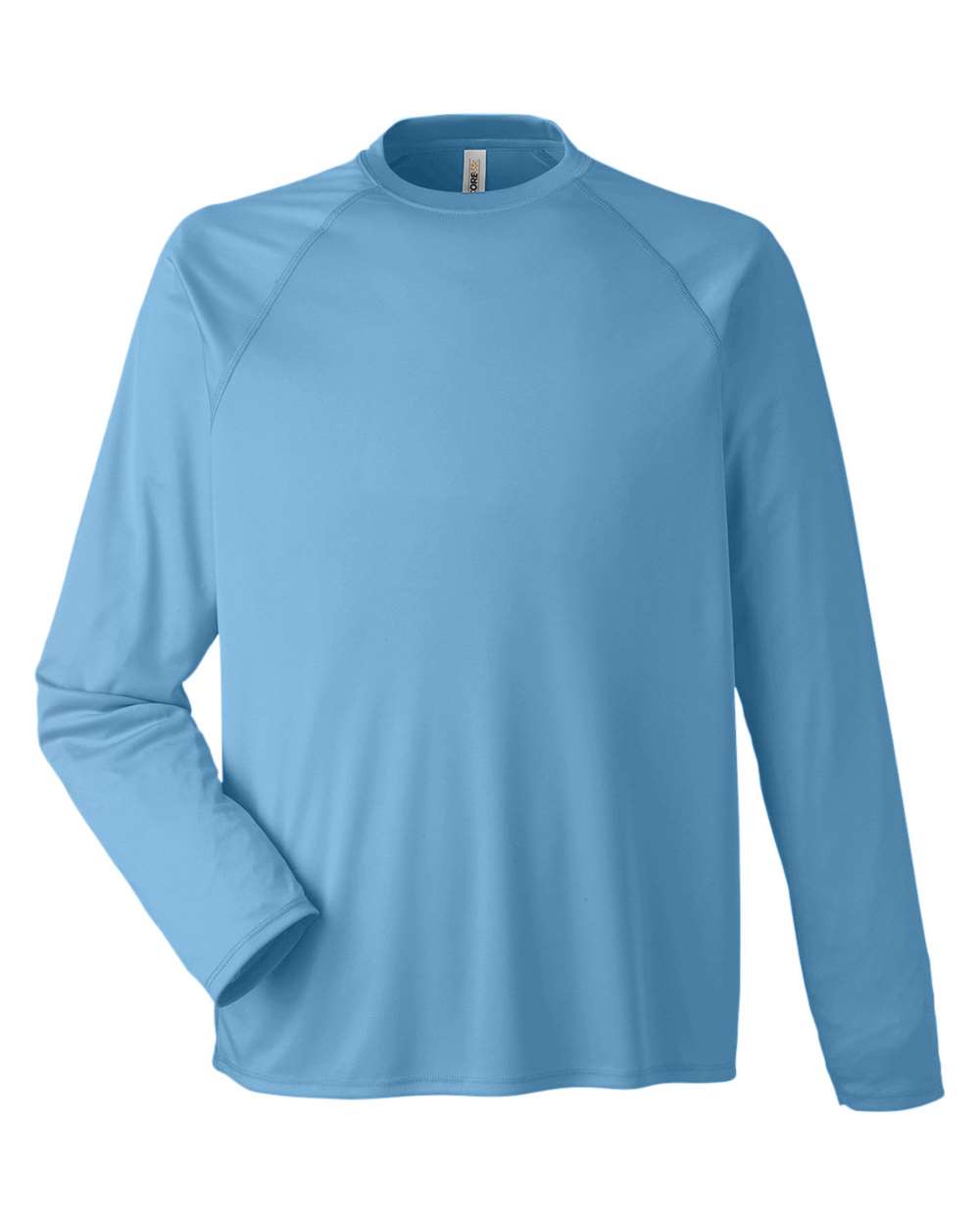 CORE365 CE110 — Unisex Ultra UVP™ Marina Raglan Long Sleeve T-Shirt — Columbia Blue (flat)