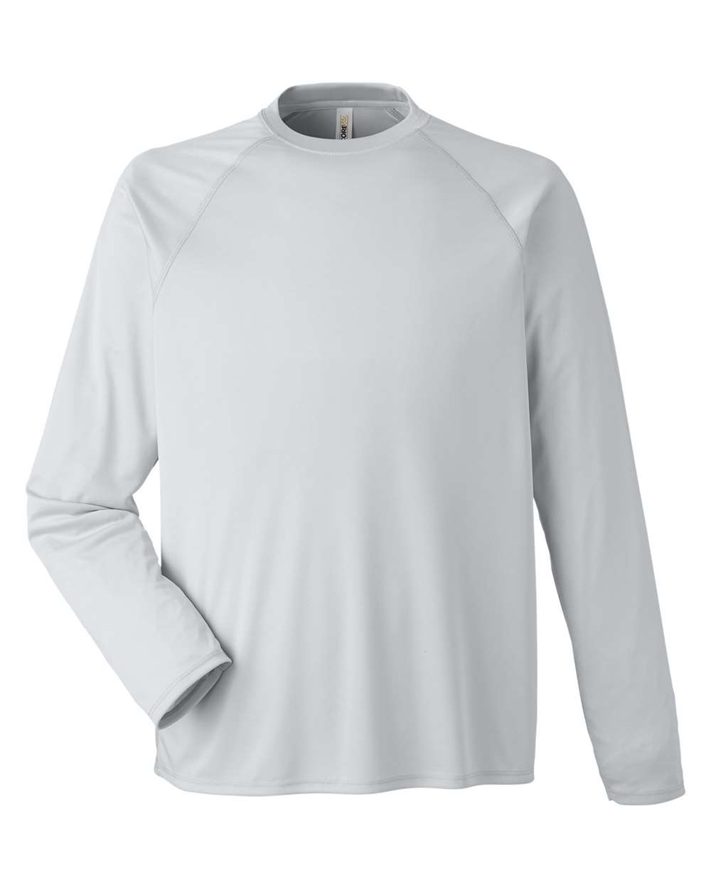 CORE365 CE110 — Unisex Ultra UVP™ Marina Raglan Long Sleeve T-Shirt — Platinum (flat)