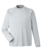 CORE365 CE110 — Unisex Ultra UVP™ Marina Raglan Long Sleeve T-Shirt — Platinum (flat)