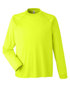CORE365 CE110 — Unisex Ultra UVP™ Marina Raglan Long Sleeve T-Shirt — Safety Yellow (flat)