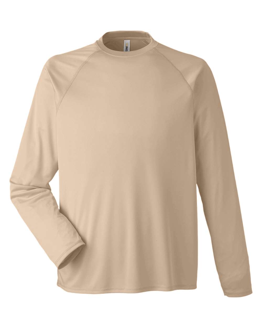 CORE365 CE110 — Unisex Ultra UVP™ Marina Raglan Long Sleeve T-Shirt — Stone (flat)