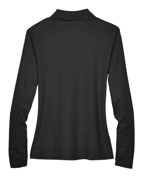 CORE365 78192 - Women's Pinnacle Performance Long Sleeve Pique Polo - Black