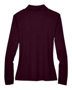 CORE365 78192 - Women's Pinnacle Performance Long Sleeve Pique Polo - Burgundy