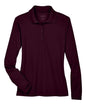 CORE365 78192 - Women's Pinnacle Performance Long Sleeve Pique Polo - Burgundy