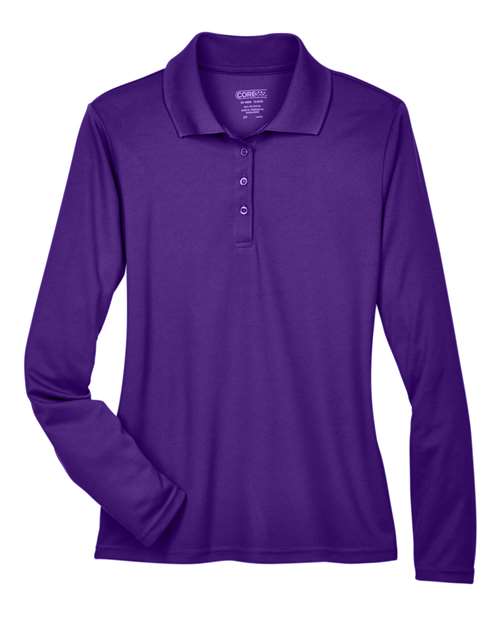 CORE365 78192 - Women's Pinnacle Performance Long Sleeve Pique Polo - Campus Purple