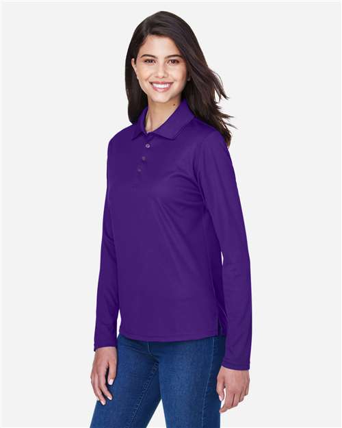 CORE365 78192 - Women's Pinnacle Performance Long Sleeve Pique Polo - Campus Purple