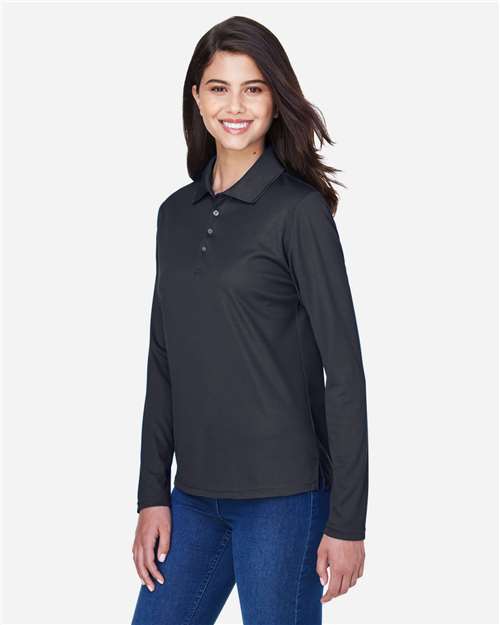 CORE365 78192 - Women's Pinnacle Performance Long Sleeve Pique Polo - Carbon