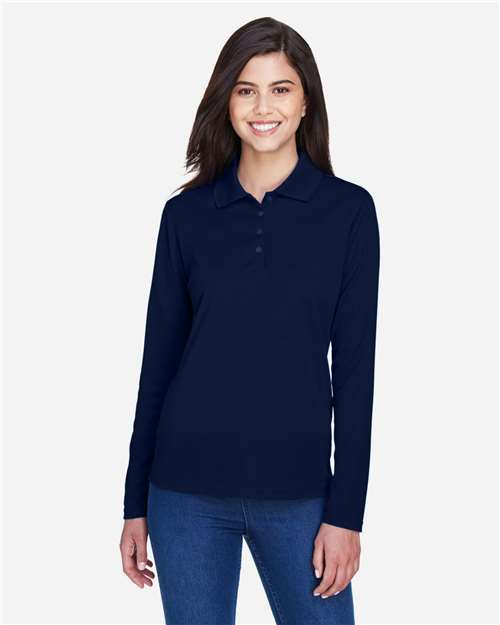 CORE365 78192 - Women's Pinnacle Performance Long Sleeve Pique Polo - Classic Navy