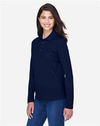 CORE365 78192 - Women's Pinnacle Performance Long Sleeve Pique Polo - Classic Navy