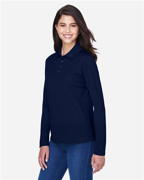 CORE365 78192 - Women's Pinnacle Performance Long Sleeve Pique Polo - Classic Navy